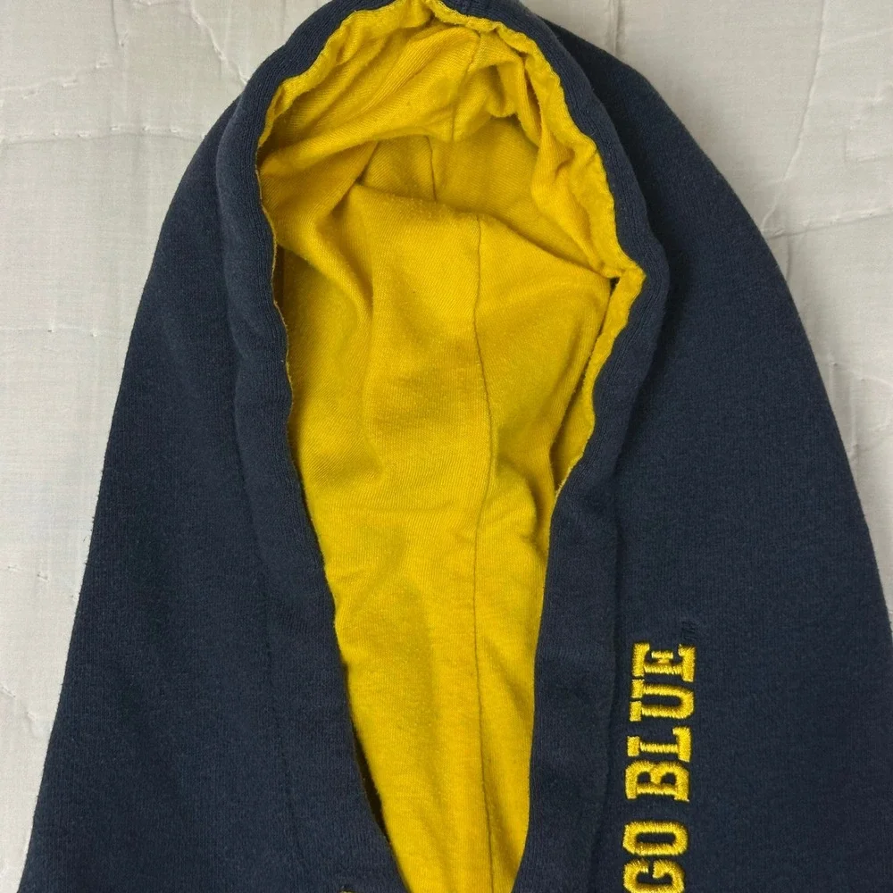 Stadium‎ Athletics Michigan Wolverines Navy Blue Yellow Hoodie Sweatshirt Size S